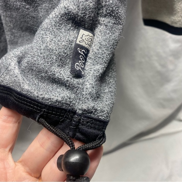 Winnie The Pooh Tigger Pullover Women Oversized Medium Gray Y2K 1/4 Zip Fleece - Picture 7 of 10